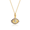 Wholesale Jewelry Geometric Copper Titanium Steel Devil's Eye Pendant Electroplating Baroque Style