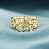 Wholesale Jewelry Geometric Copper Zirconia Ring