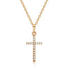 Wholesale Jewelry Geometric Cross Pendant Necklace With Twisted Chain Alloy Electroplated