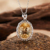Wholesale Jewelry Geometric Crystal 925 Sterling Silver Pendant Collarbone Necklace Set With Gemstones