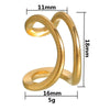 Wholesale Jewelry Geometric Exaggerated Style Titanium Steel Ring With Letters Numbers Text Electroplating For Unisex