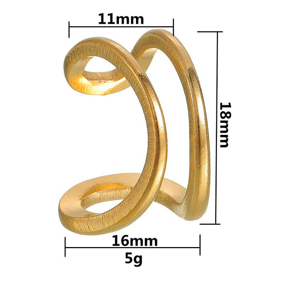 Wholesale Jewelry Geometric Exaggerated Style Titanium Steel Ring With Letters Numbers Text Electroplating For Unisex