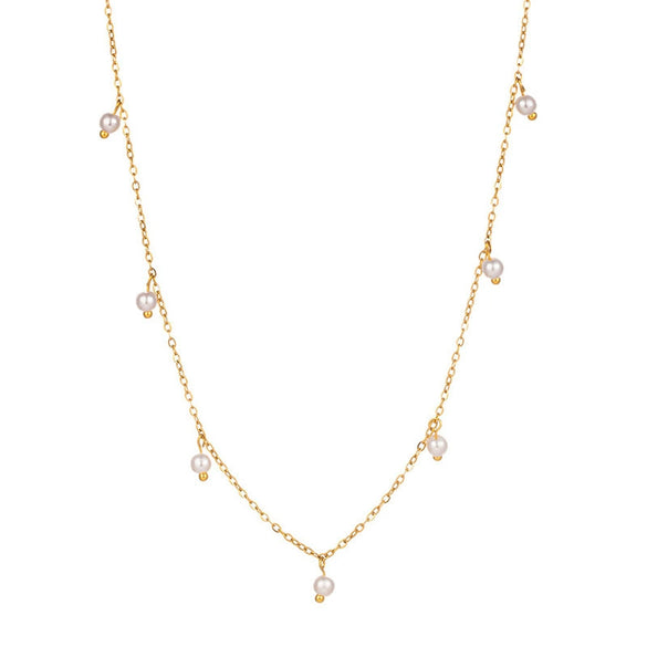 Wholesale Jewelry Geometric Fivepointed Star Titanium Steel Electroplated O Chain Necklace For Women