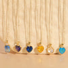 Wholesale Jewelry Geometric Glass Love Pendant Necklace Copper Electroplated For Women