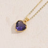 Wholesale Jewelry Geometric Glass Love Pendant Necklace Copper Electroplated For Women