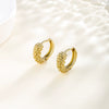 Wholesale Jewelry Geometric Gold Plated Copper Wheat Earrings For Women