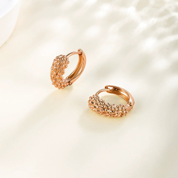 Wholesale Jewelry Geometric Gold Plated Copper Wheat Earrings For Women
