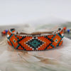 Wholesale Jewelry Geometric Gradient Handmade Glass Glazed Rice Beads Woven Bracelet