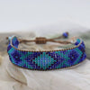 Wholesale Jewelry Geometric Gradient Handmade Glass Glazed Rice Beads Woven Bracelet