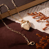 Wholesale Jewelry Geometric Heart Shape Copper Titanium Steel Zircon Necklace Plated With Real Gold O Chain
