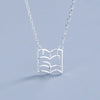 Wholesale Jewelry Geometric Hollow S925 Sterling Silver Necklace For Women