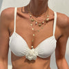 Wholesale Jewelry Geometric Iron Chain Shell Alloy Imitation Pearl Starfish Pendant Clavicle Necklace Electroplated
