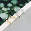 Wholesale Jewelry Geometric Leaves Ear Studs S925 Silver Electroplated For Female