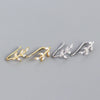 Wholesale Jewelry Geometric Leaves Ear Studs S925 Silver Electroplated For Female