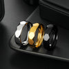 Wholesale Jewelry Geometric Multifaceted Titanium Steel Ring Electroplated Unisex Couple Ring
