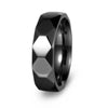 Wholesale Jewelry Geometric Multifaceted Titanium Steel Ring Electroplated Unisex Couple Ring