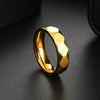 Wholesale Jewelry Geometric Multifaceted Titanium Steel Ring Electroplated Unisex Couple Ring