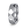 Wholesale Jewelry Geometric Multifaceted Titanium Steel Ring Electroplated Unisex Couple Ring