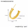 Wholesale Jewelry Geometric Multilayer 316L Stainless Steel Gold Plated Earrings