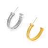 Wholesale Jewelry Geometric Multilayer 316L Stainless Steel Gold Plated Earrings