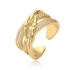 Wholesale Jewelry Geometric Open Ring Copper Electroplated For Women