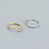 Wholesale Jewelry Geometric Open Ring S925 Silver Microinlaid Zircon Electroplated For Women