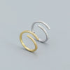 Wholesale Jewelry Geometric Open Ring S925 Silver Microinlaid Zircon Electroplated For Women