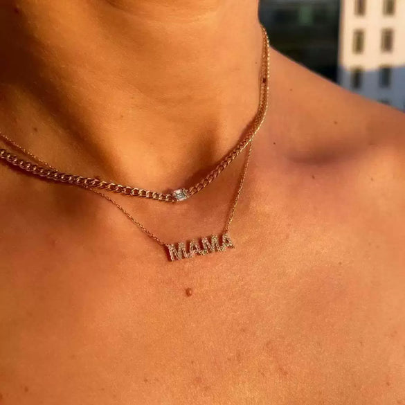 Wholesale Jewelry Geometric Pattern Stainless Steel Vacuum Real Gold Plated Necklace For Women