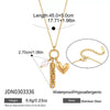 Wholesale Jewelry Geometric Pattern Stainless Steel Vacuum Real Gold Plated Necklace For Women