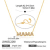 Wholesale Jewelry Geometric Pattern Stainless Steel Vacuum Real Gold Plated Necklace For Women