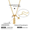 Wholesale Jewelry Geometric Pattern Stainless Steel Vacuum Real Gold Plated Necklace For Women