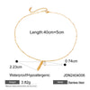 Wholesale Jewelry Geometric Pattern Stainless Steel Vacuum Real Gold Plated Necklace For Women