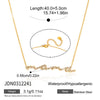 Wholesale Jewelry Geometric Pattern Stainless Steel Vacuum Real Gold Plated Necklace For Women