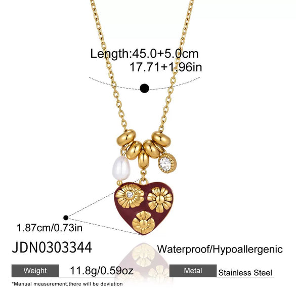 Wholesale Jewelry Geometric Pattern Stainless Steel Vacuum Real Gold Plated Necklace For Women