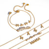 Wholesale Jewelry Geometric Pattern Stainless Steel Vacuum Real Gold Plated Necklace For Women