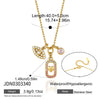 Wholesale Jewelry Geometric Pattern Stainless Steel Vacuum Real Gold Plated Necklace For Women