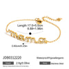 Wholesale Jewelry Geometric Pattern Stainless Steel Vacuum Real Gold Plated Necklace For Women