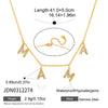 Wholesale Jewelry Geometric Pattern Stainless Steel Vacuum Real Gold Plated Necklace For Women