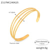 Wholesale Jewelry Geometric Round Bead Stitching 316L Stainless Steel Open Bracelet Electroplating