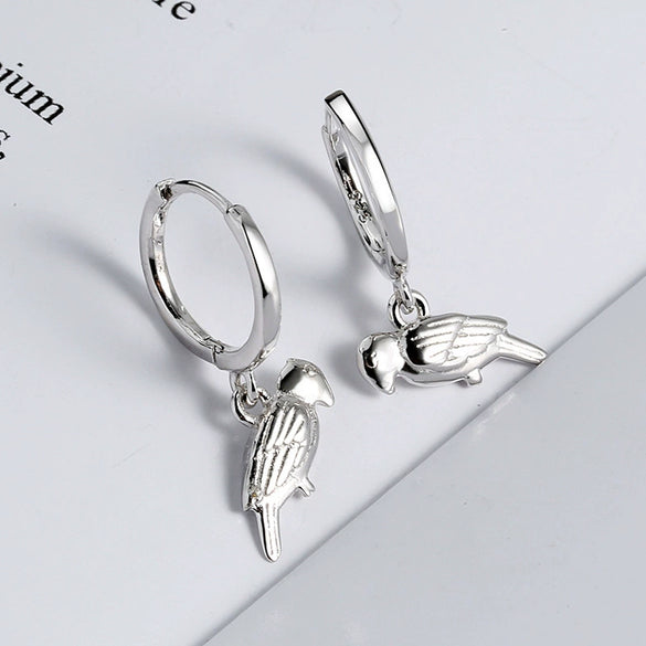 Wholesale Jewelry Geometric S925 Sterling Silver Bird Ear Buckle Earrings