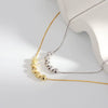 Wholesale Jewelry Geometric S925 Sterling Silver Electroplated Box Clavicle Chain