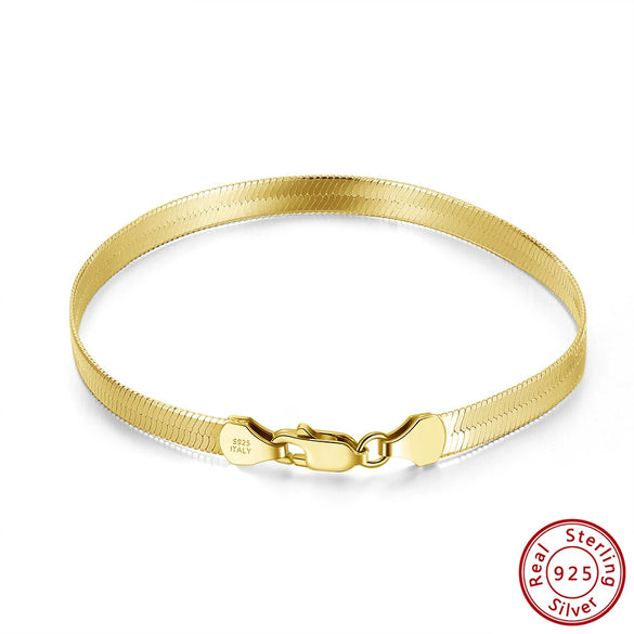 Wholesale Jewelry Geometric S925 Sterling Silver Electroplated Bracelet