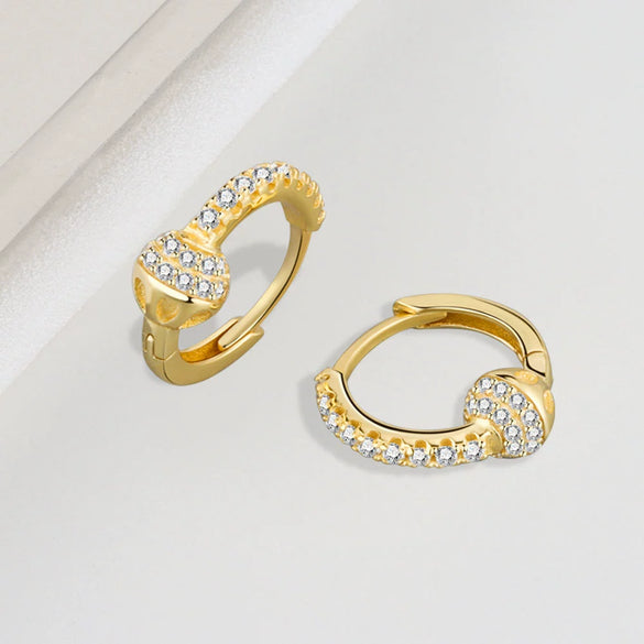 Wholesale Jewelry Geometric S925 Sterling Silver Electroplated Ear Stud For Women