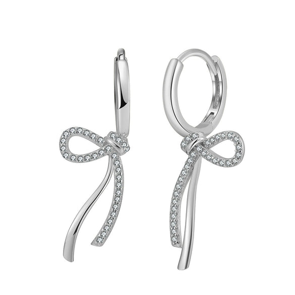 Wholesale Jewelry Geometric S925 Sterling Silver Knot Hollow Earrings