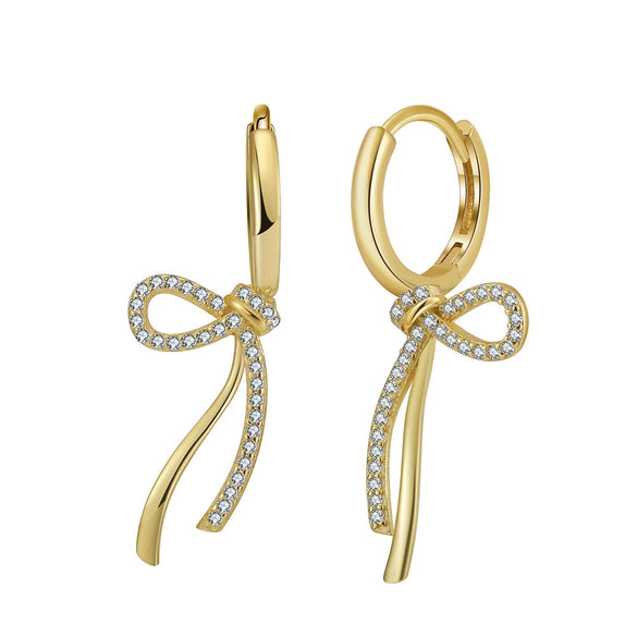 Wholesale Jewelry Geometric S925 Sterling Silver Knot Hollow Earrings