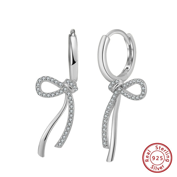Wholesale Jewelry Geometric S925 Sterling Silver Knot Hollow Earrings