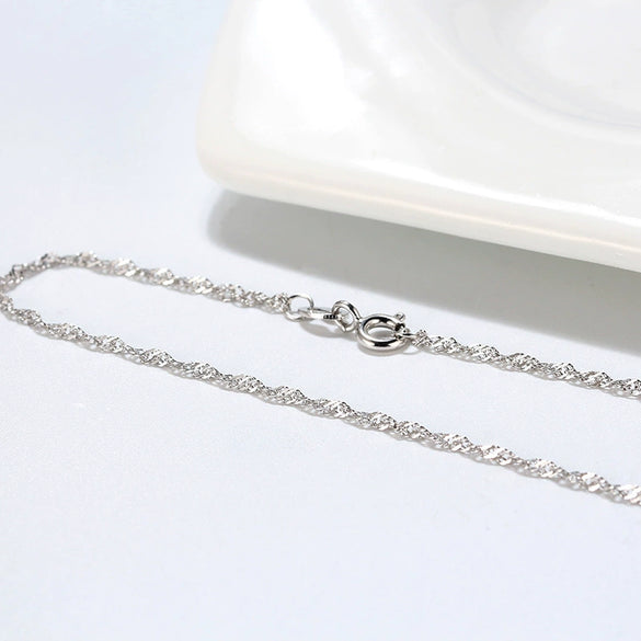 Wholesale Jewelry Geometric S925 Sterling Silver Twisted Chain Electroplated