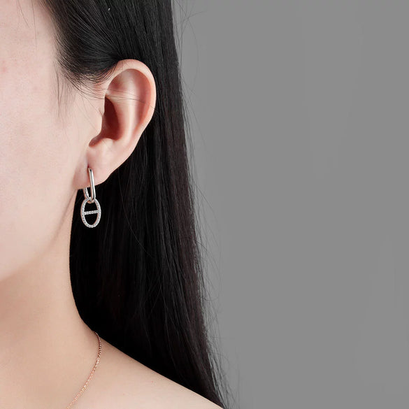 Wholesale Jewelry Geometric Silver Electroplated Earrings And Bracelet