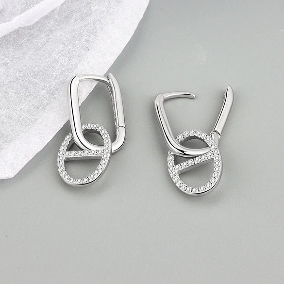 Wholesale Jewelry Geometric Silver Electroplated Earrings And Bracelet