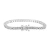 Wholesale Jewelry Geometric Silver Tennis Chain Electroplating Hiphop Zircon Bracelet For Unisex
